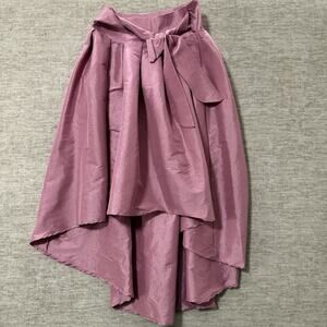 Haute Monde Midi Hi Low Pink Shimmer Summer Skirt Perfect For Weddings Sz Medium